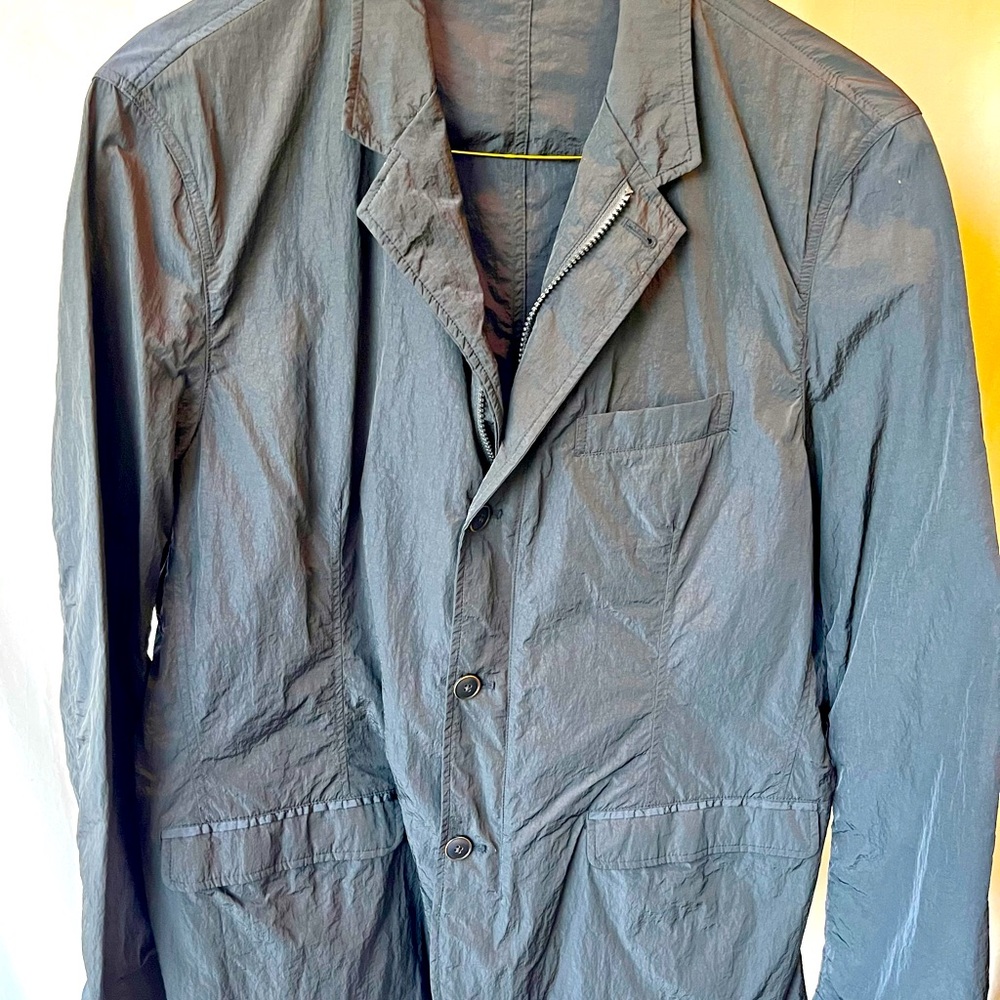 Massimo Dutti Navy Blue Nylon Windbreaker/Blazer- XXL